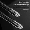 1/2 Inch Bendable Soft Connecting Rod Anti-Rust Ratchet Spanners Connecting Rod Non-Slip Wrench Extension Drive Adapter for Repair/Maintenance/Workshop/DIY (Black Long Rod)