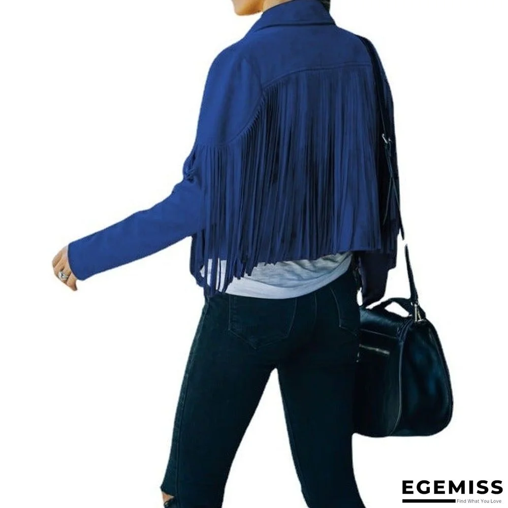 Long Sleeve Printed Tassel Jacket Women | EGEMISS