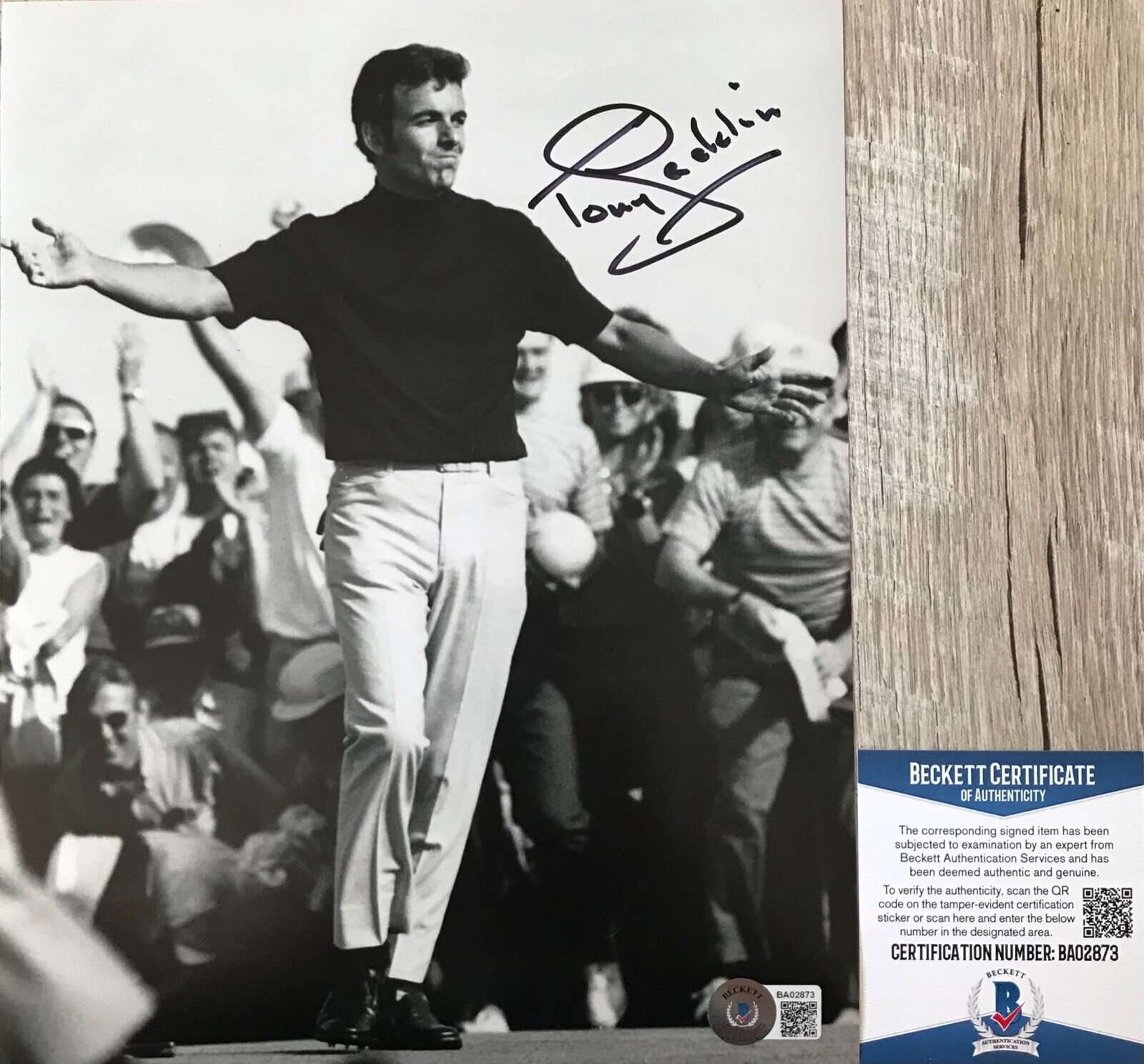 Tony Jacklin US OPEN Autographed Signed PGA Golf 8x10 Photo Poster painting Beckett BAS