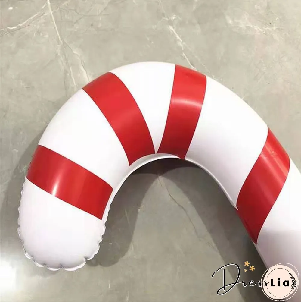 90cm Giant Inflatable Candy Cane Stick Blow Up Toy Boy Girl Christmas Stocking Filler PVC Air-filled Toys Xmas Home Decor Gifts