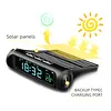 Solar/USB Car Dashboard Clock with Time/Date/Temperature Display Vehicle Electronic Clock for Car Truck Office Home and Outdoor Camping
