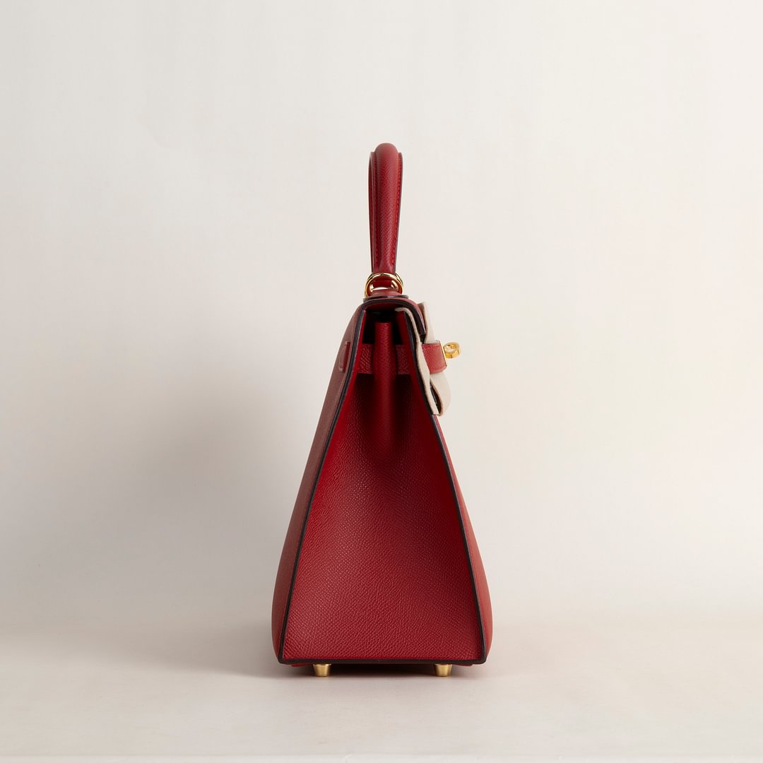 Kelly28 Epsom Q5 Rouge casaque GHW