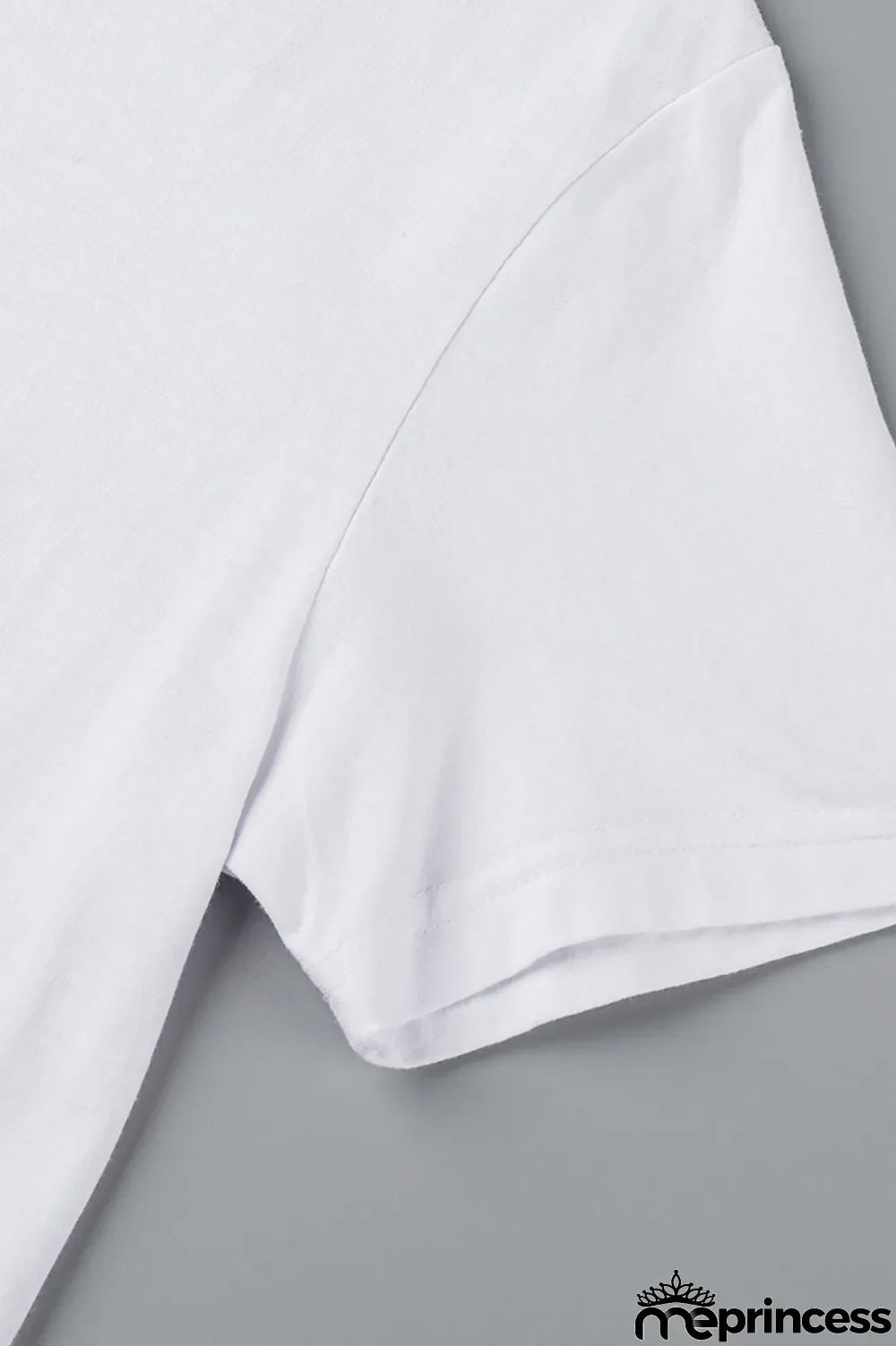 Black Street Print Patchwork O Neck T-Shirts