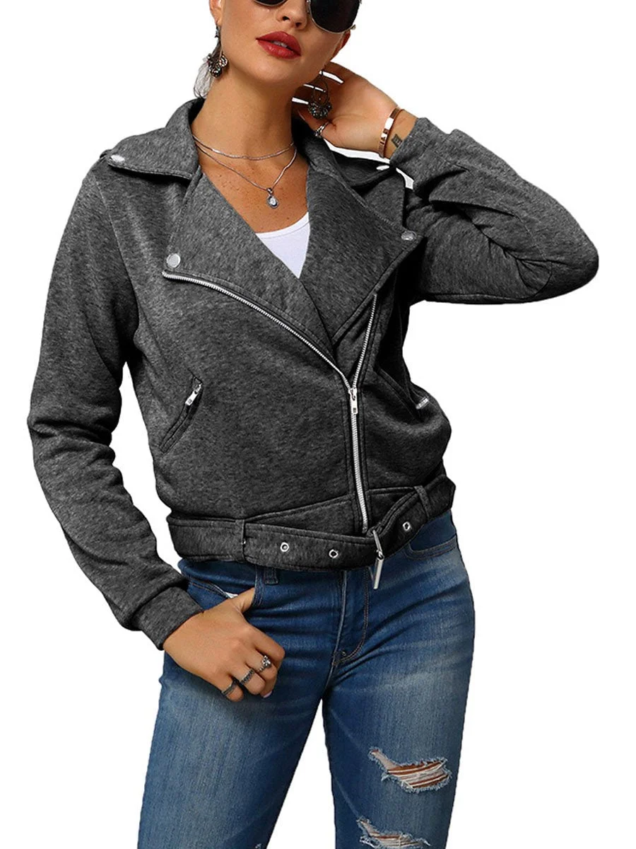 Fashion Lapel Short Winter Plush Coat