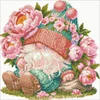 (US Only)Gnome Design DIY Bead Embroidery Kit 40x40cm 9CT Cross Stitch Kit for Home Decor