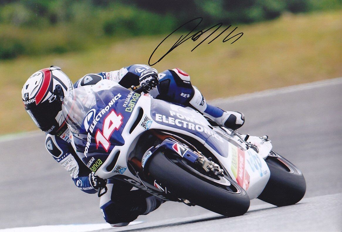 MotoGP RANDY De PUNIET Signed APRILIA ART Colour 12x8 Photo Poster painting