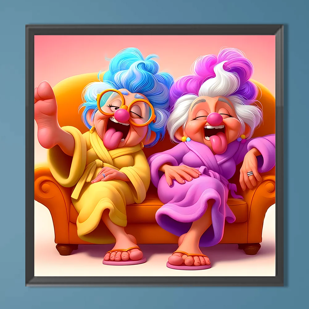 Diamond Painting - Full Round Drill - Grandma(Canvas|40*40cm)