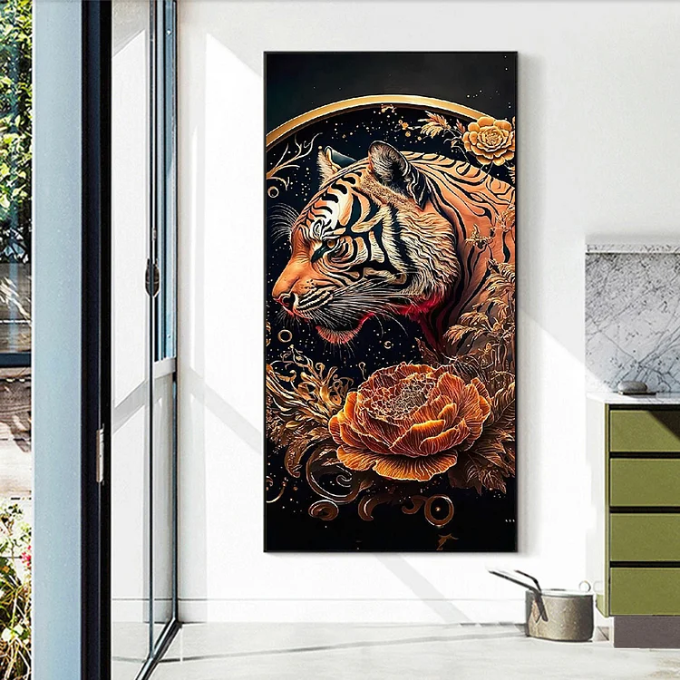 Tiger - Full Round Drill Diamond Painting - 40*70CM(Canvas)