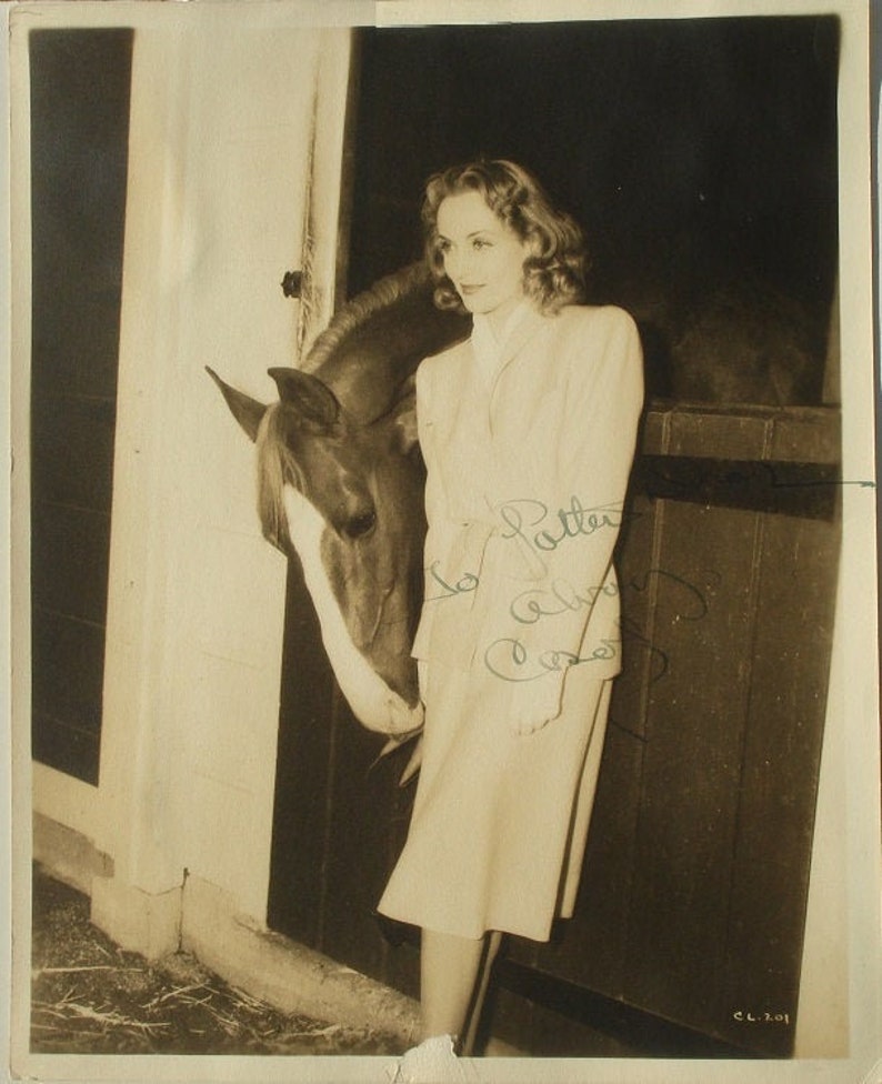 CAROL LOMBARD SIGNED Autographed Photo Poster painting Horse Pico Clark Gable To Be Or Not To Be wcoa