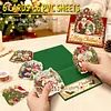 6Pcs DIY Pearl Diamond Painting Christmas Cards, 3D Greeting Card Craft Kits with Resin Pearls, Handmade Holiday Cards for Adults, Christmas Gifts & Decorations