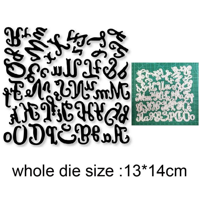 Craft Metal Cutting Dies Cut Die Mold Alphabets Letter Number Decoration Scrapbooking Dies Knife Mould Blade Punch Stencils Dies