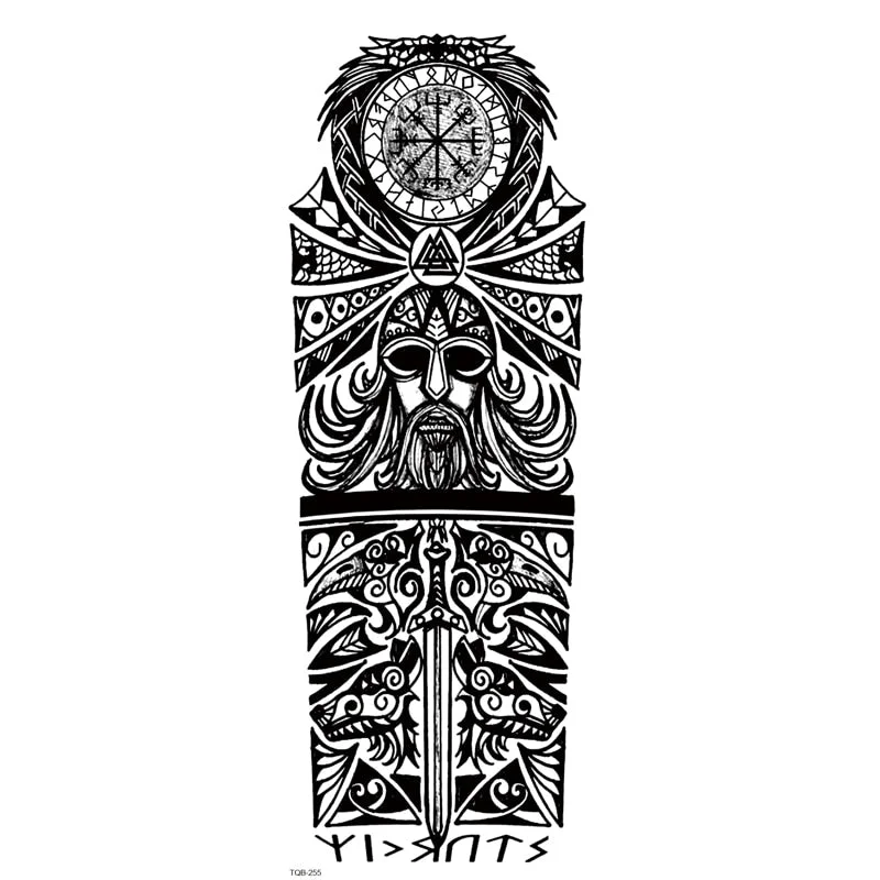 Fake Tattoo Dragon For Men Waterproof Sleeves Angel Tiger Snake Animal Stickers Waterproof Temporary Tattoos Skeleton Hand