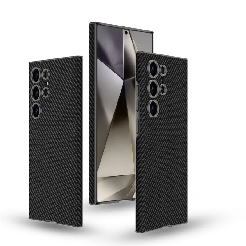 Samsung S24Ultra Skin Feeling Plain Leather Full Edge Curved Case