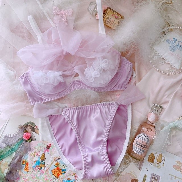 Sweet Girl Angel Princess Two Piece Fairy Lingerie Set Novameme