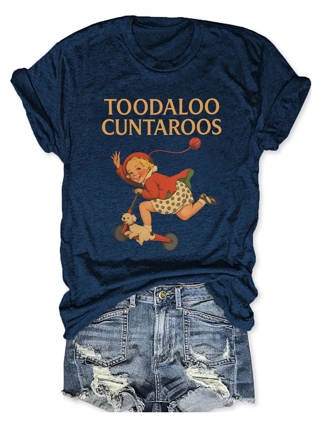 Toodaloo Cuntaroos Funny Roller Girl T-shirt