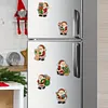 6PCS Santa Claus DIY Pearl Diamond Painting Christmas Fridge Magnets, Sparkling Rhinestone Refrigerator Magnet Craft Kit for Home Decor & Gifts