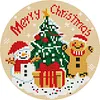 Christmas Snowman-11CT Stamped Cross Stitch 24*24cm/9.45*9.45in