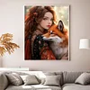 Girl And Fox - 11CT Stamped Cross Stitch - 40*50cm