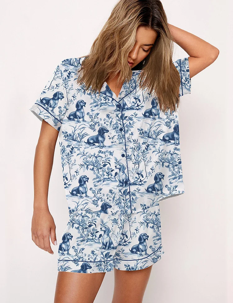 Women's Dachshund Dog Sausage Dog Lover Pajama Set