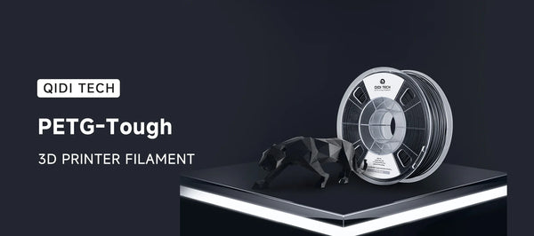 奇点科技的PETG-Tough 3D打印机耗材卷轴——一种工业级复合材料选项,用于制造更坚固耐用的3D打印部件,展示含3D打印模型的成品效果