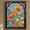 Diamond Painting -DIY Round Drill Stained Glass Sunflower