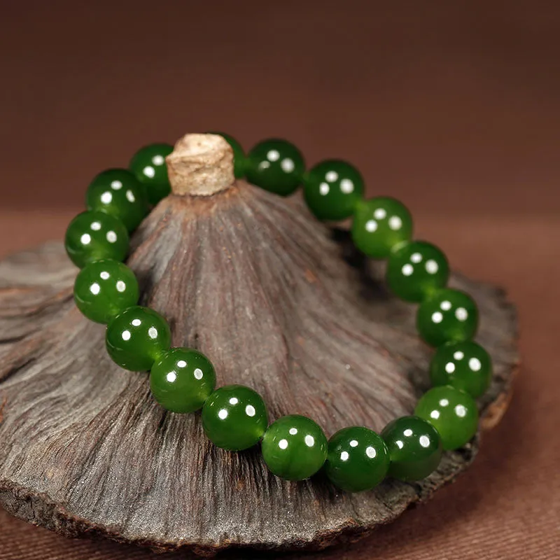 Green Jade Wealth Charm Bracelet