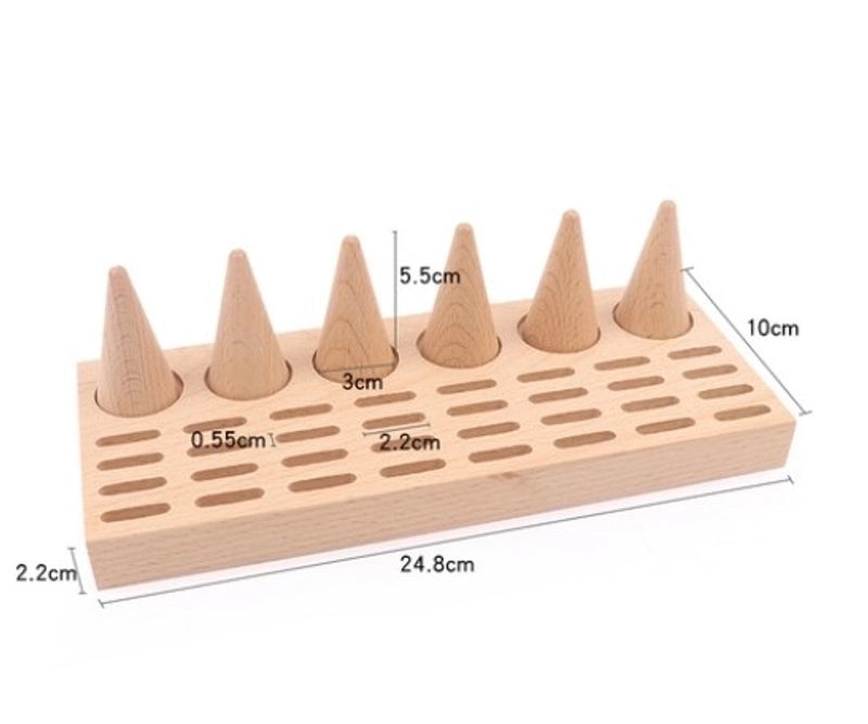 Minimalist Solid Color Beech Jewelry Rack
