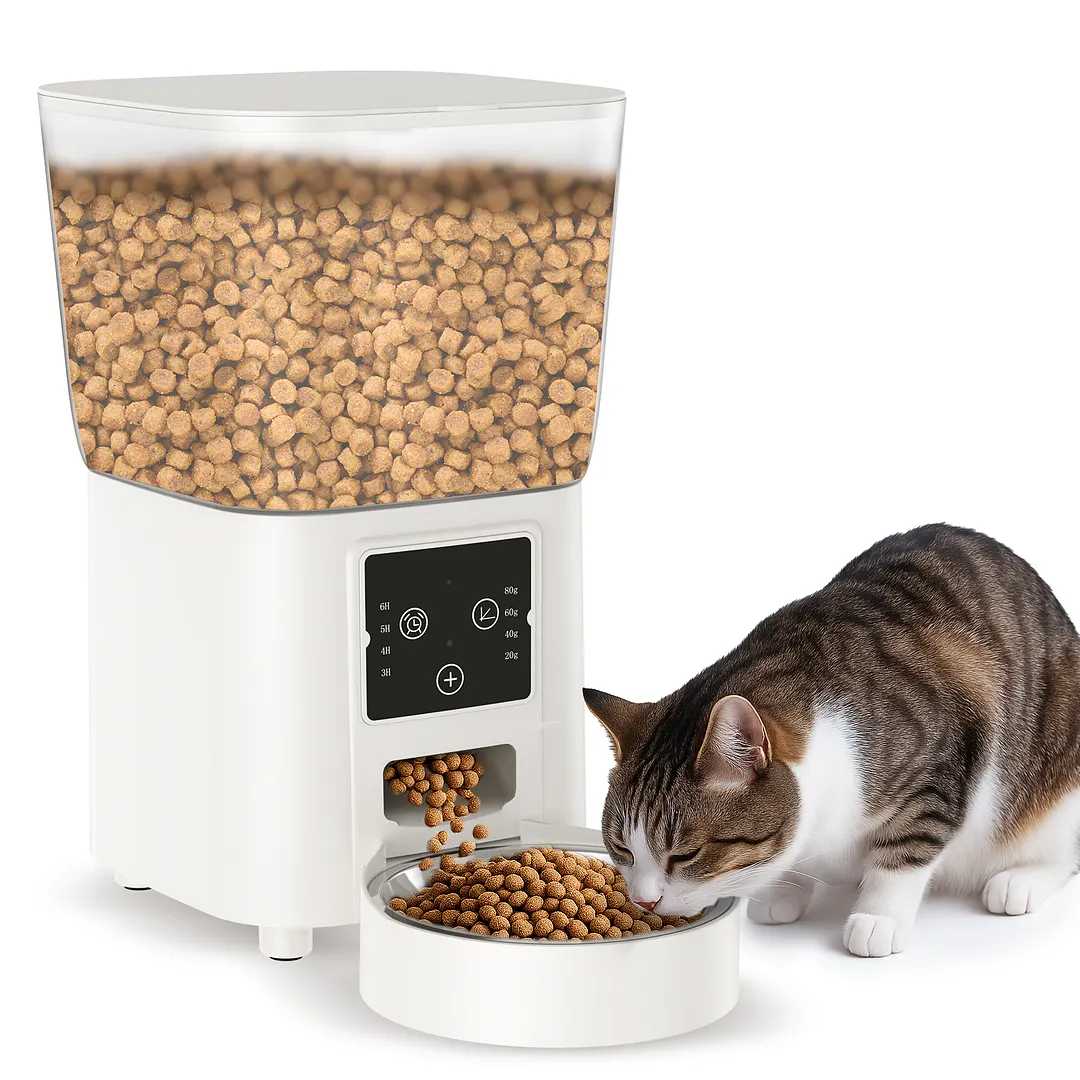BEBANG 5.5L Automatic Cat Dog Feeder, Timed Precise Auto Feeder Programmable, Pet Food Dispenser for Cats and Small Medium Large Dogs