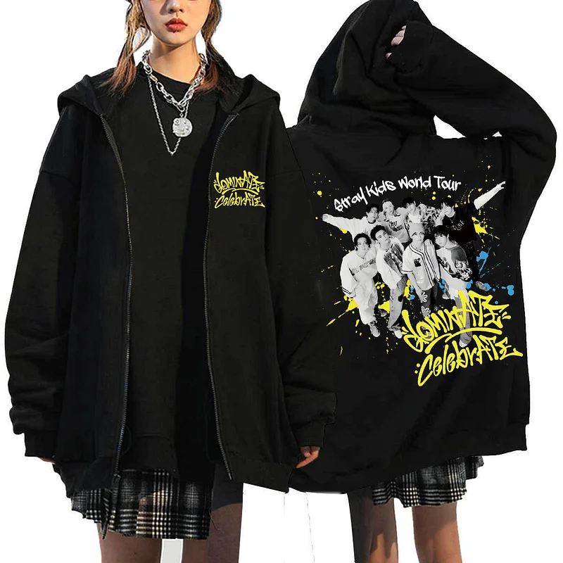 2025 Stray Kids dominATE World Tour Zip-Up Hoodie
