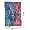 Diamond Painting -DIY Round Drill Independence Day Statue of Liberty with Wing(60*40CM)