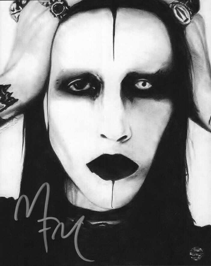 MARILYN MANSON Autographed Original 8x10 Photo Poster painting LOA TTM