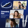 Fidget Gyro LED Light Luminous Pen Decompression Pen Metal Pen Multifunctional Student Ballpoint Pen Anti-Stress Anxiety Gift Pen