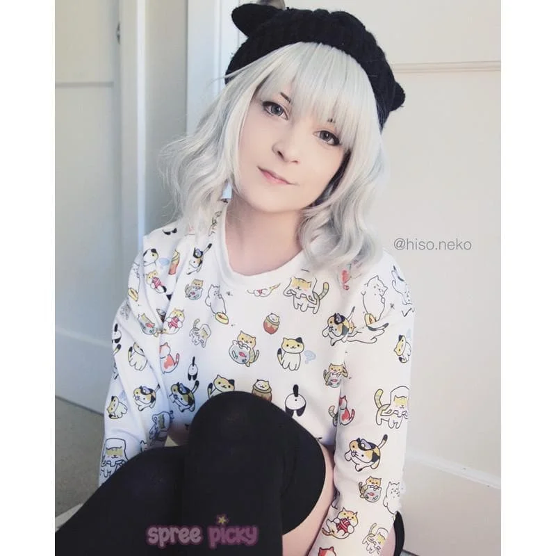 [Neko Atsume] S-3XL So Many Cats On My Top Jumper SP165056