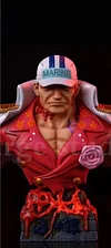 1/4 Scale Sakazuki, Borsalino & Kuzan Bust Statue with LED - ONE PIECE Resin Statue - SURGE Studios