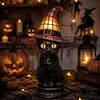 Gothic Witch Hat Night Light Halloween Decorations Colorful Wizard Hat Lamp