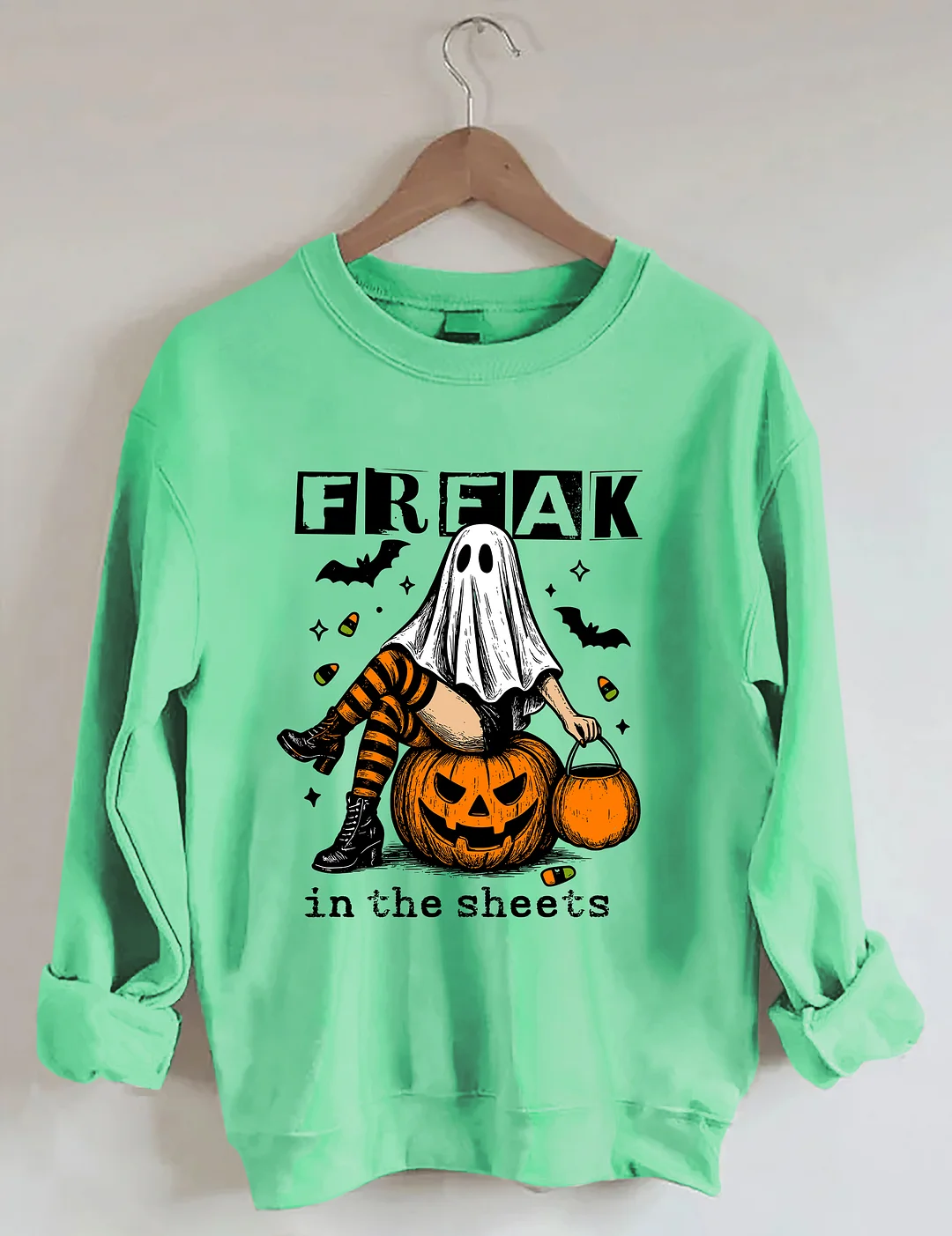 Funny Freak In The Sheets Ghost Girl Sweatshirt