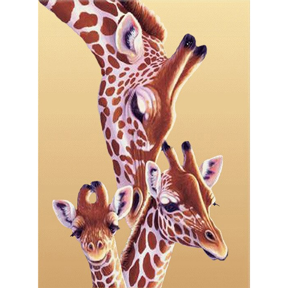 

35*45CM - Round Drill Diamond Painting - South African Giraffe, 501 Original