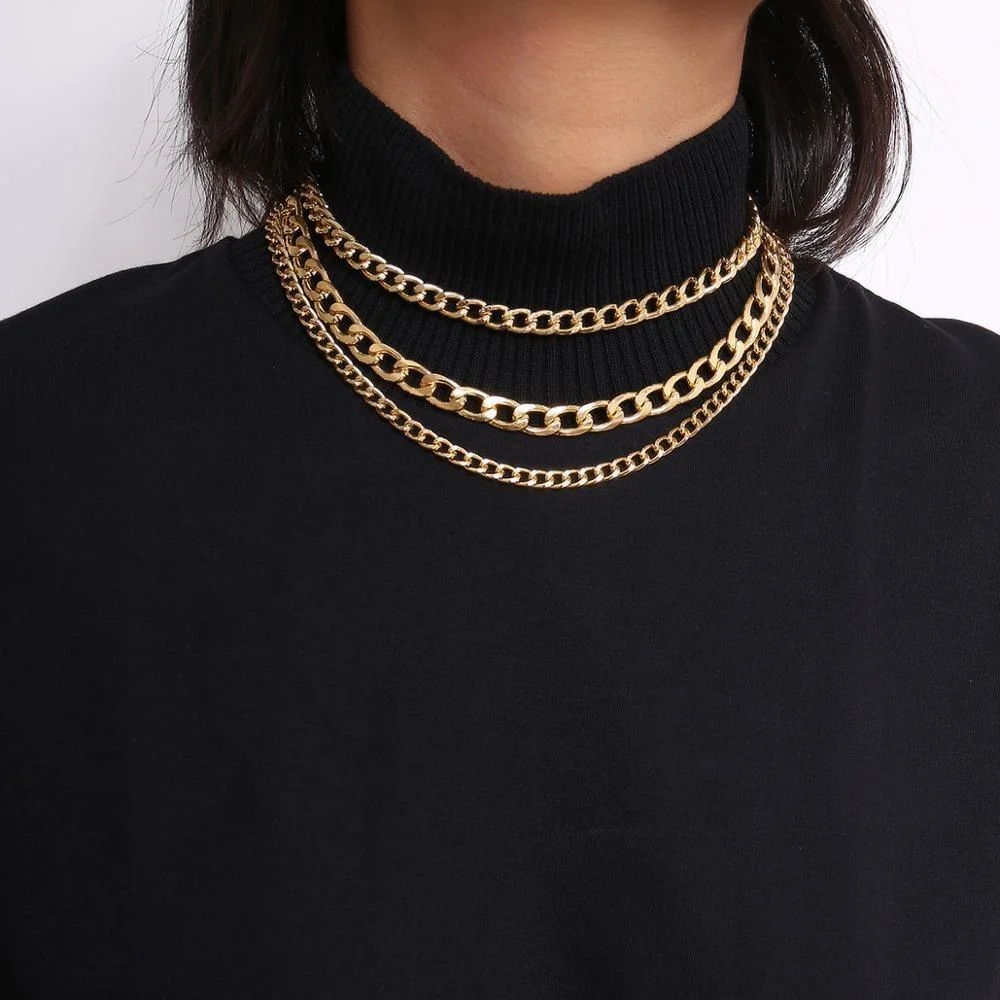 Multi-Layer Chain Choker Necklace