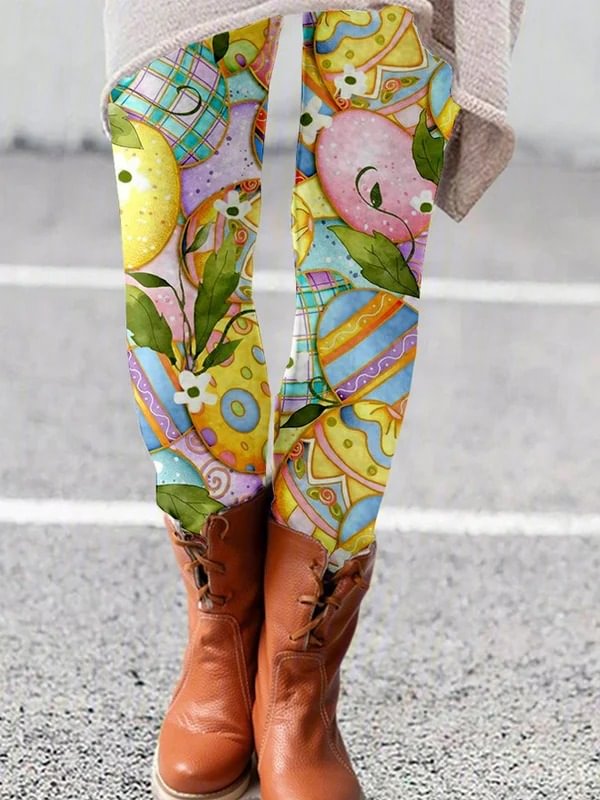 Women's Easter Printed Leggings
