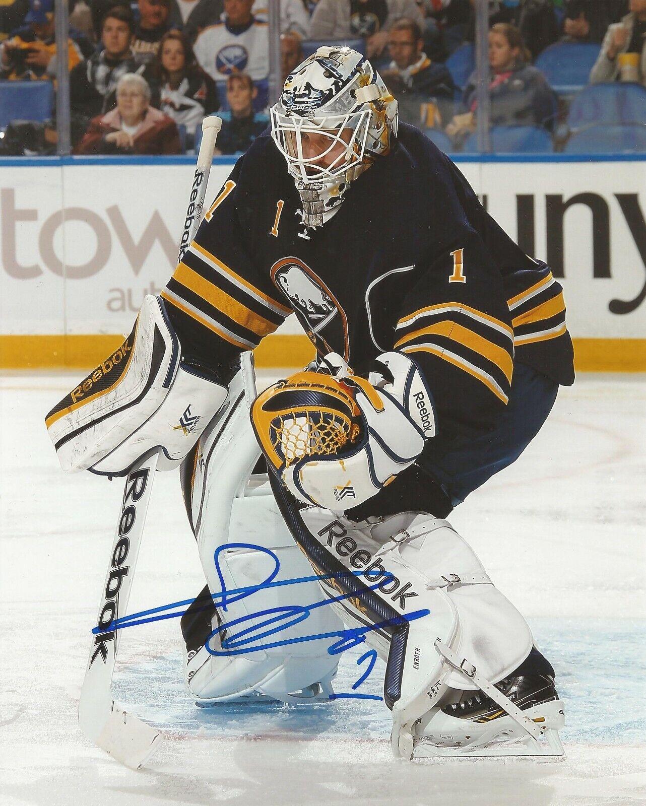 JHONAS ENROTH SIGNED BUFFALO SABRES 8x10 Photo Poster painting #1 with w/COA