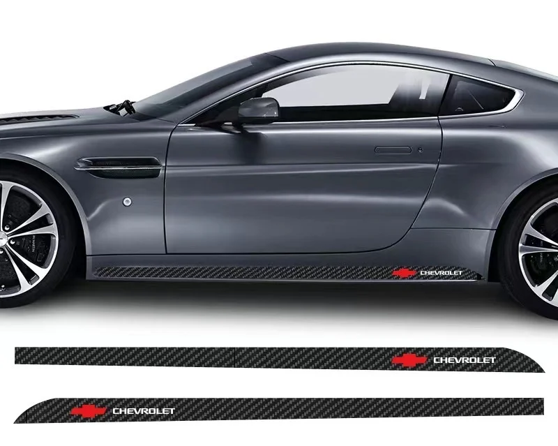 Car side skirt carbon fiber sticker