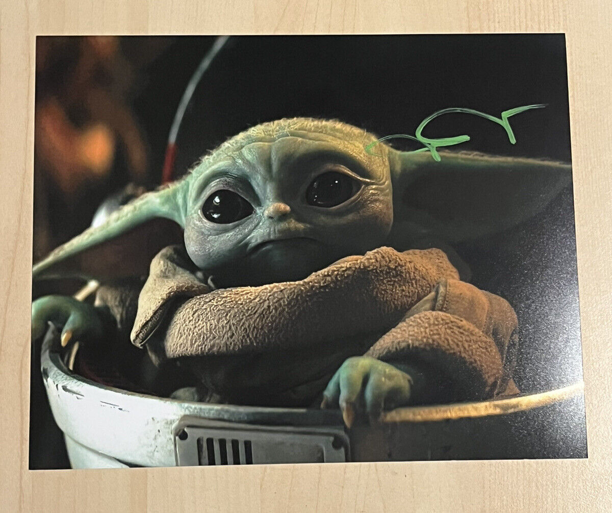 JOHN ROSENGRANT HAND SIGNED 8x10 Photo Poster painting STAR WARS MANDALORIAN BABY YODA COA