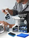 Car Headlight Restoration Kit with Towel and Sponge Headlight Cleaner and Restorer Kit for All Vehicle Types for Oxidized and Yellowed Lenses