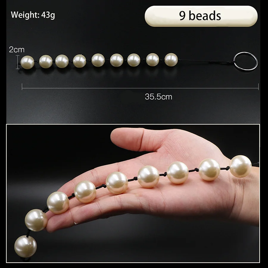 6 Sizes Pearl Pull Anal Beads Butt Plug Sex Toy