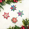 4Pcs Acrylic Special Shaped Christmas Star 5D DIY Diamond Art Brooch Jewelry Kit