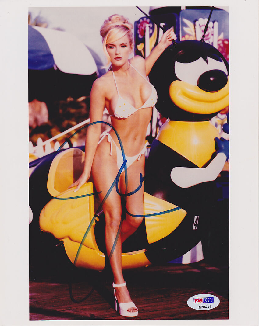 Jenny McCarthy SIGNED 8x10 Photo Poster painting Playboy PMOY SEXY BIKINI PSA/DNA AUTOGRAPHED