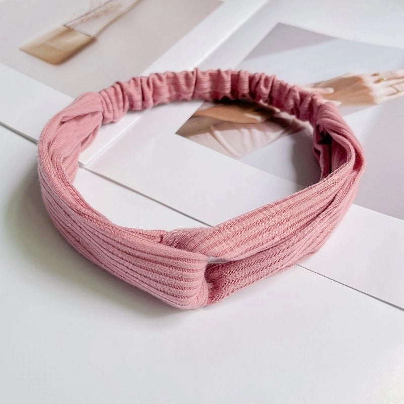 Casual Minimalist Stripe Solid Color Cloth Stripe Hair Band