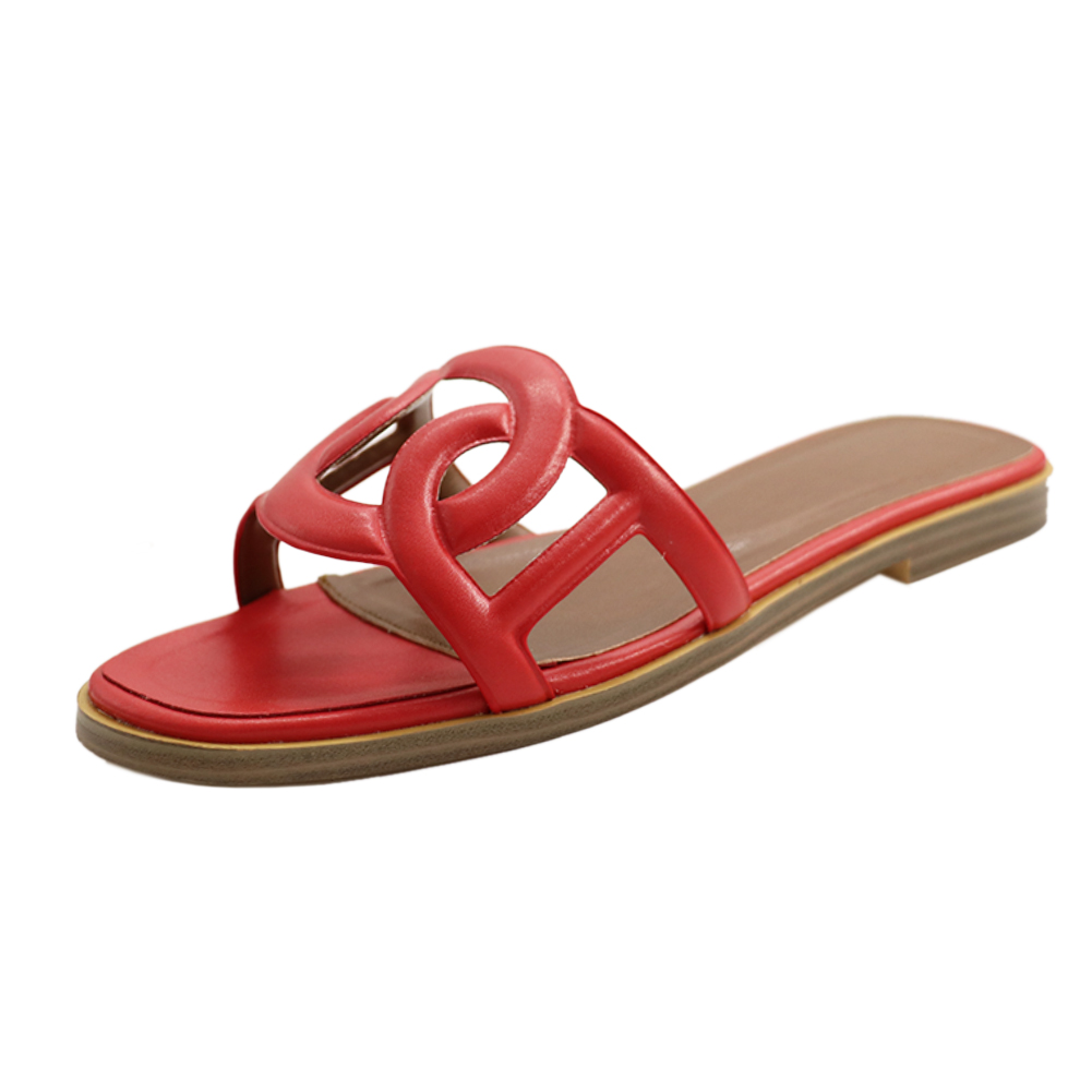 Circle Design Women's Summer Flats Slipers-MERUMOTE