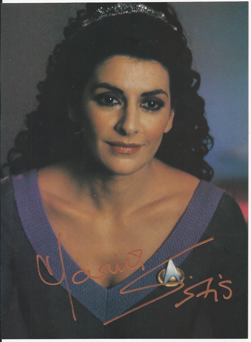 Marina Sirtis - Star Trek TNG signed Photo Poster painting