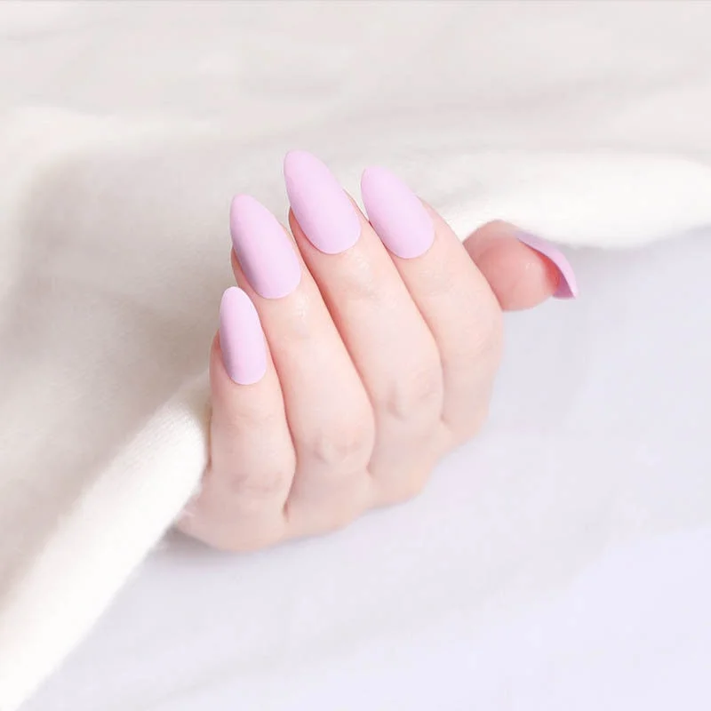 24Pcs Full Cover press on Pointed Head Scrub Fresh Temperament Orange false nails matte Wearable Stiletto Fake Nails with Glue-Nail Inspo